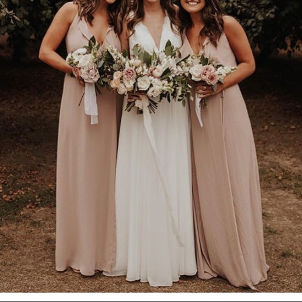 WAYF Jamie Ruffle Wrap Gown